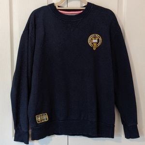 Authentic Oxford crew neck in navy